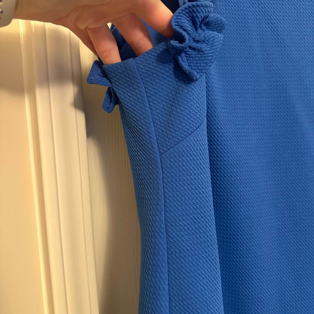 Vince Camuto Blue Ruffle Dress - Picture 2 of 8